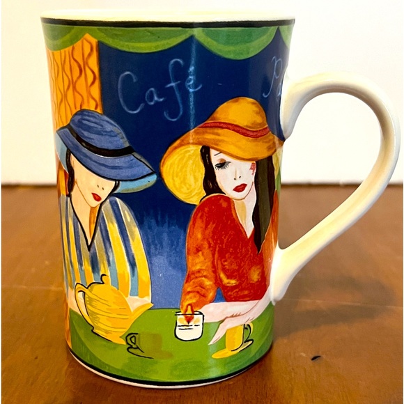 Sango Cafe Paris Mug 4 1/4". Set Of 2 - Picture 4 of 7